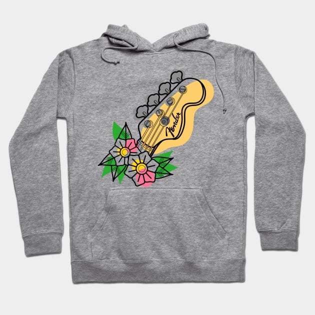 Bass Fender Hoodie by Jahaziel Sandoval